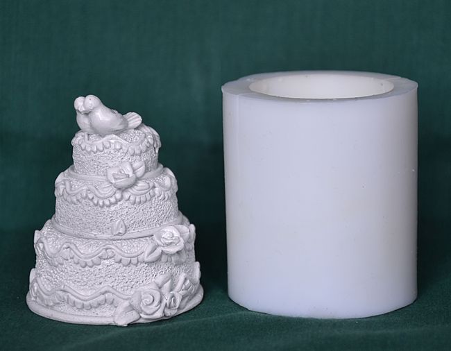 Dort svatební - forma 3D - výška 6cm