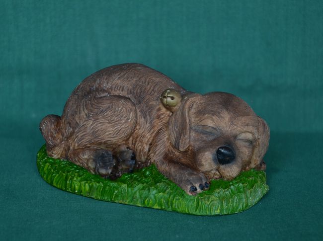 Pejsek s rolničkou spící - výška 4,5cm
