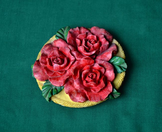 Relief Růže kruh, průměr 9cm