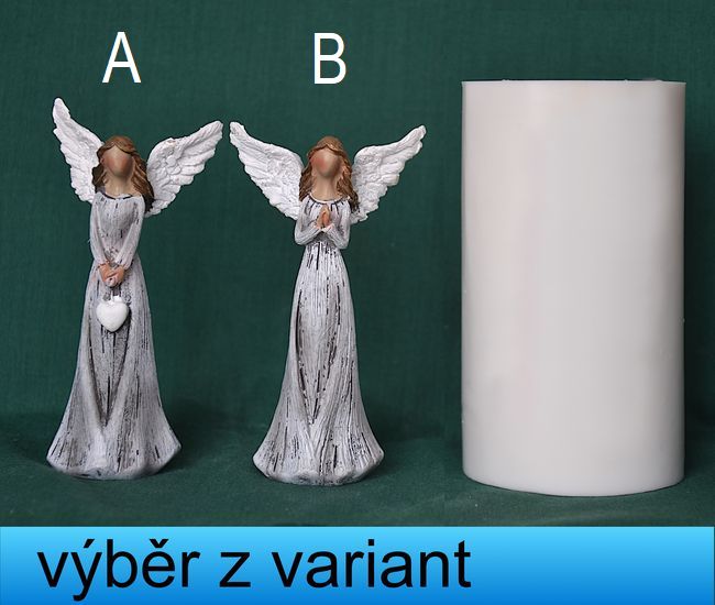 Andělka v šedých šatech - výška 9,5cm