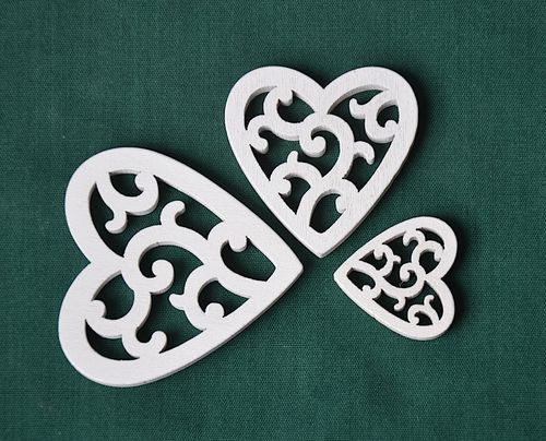 3 Srdíčka, vel. 5cm, 4cm a 2,5cmcm