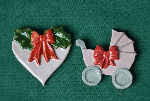 Relief Srdíčko a kočárek - vel. 5,5cm