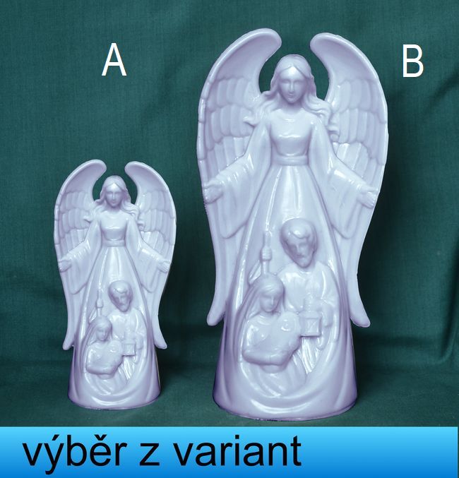Svatá rodina s andělem - výška13 a 20cm