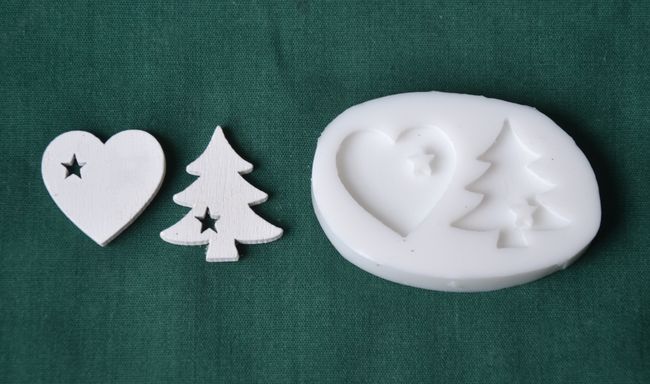 Relief Srdíčko a stromeček - vel.2,5 a 3cm