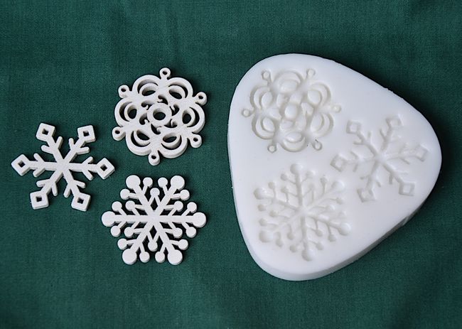 relief 3 sněhové vločky - vel.3,5cm
