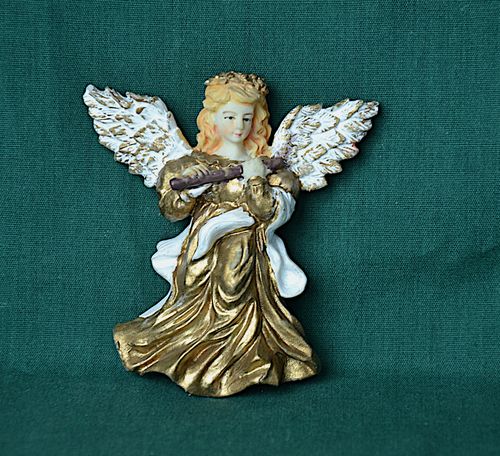 Relief Andelicek s fletnou - vel. 7x8cm