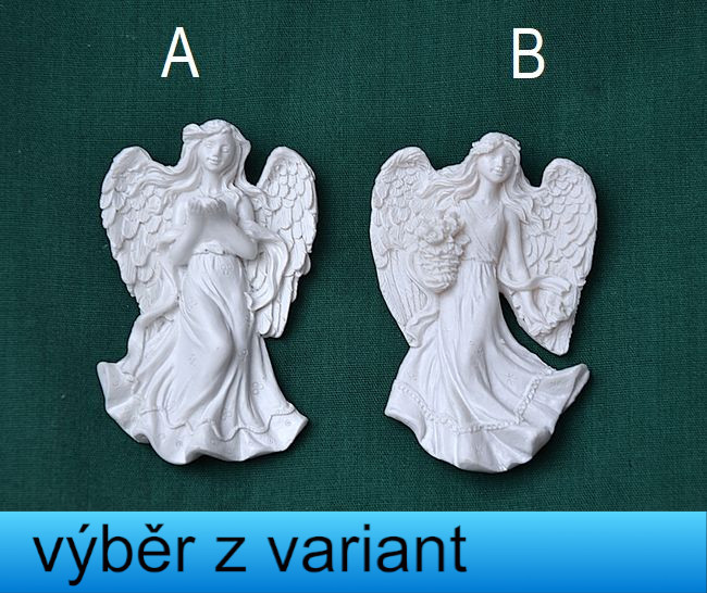 Relief Andelíček s květinami - vel. 4,5x7cm
