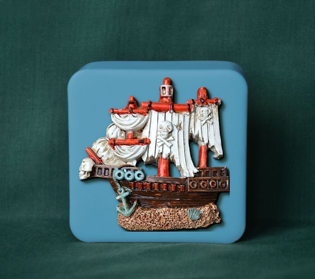 Pirátská loď - Čtverec 8,5x8,5cm