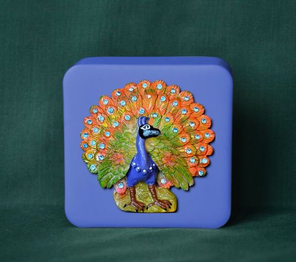 Páv - Čtverec 8,5x8,5cm