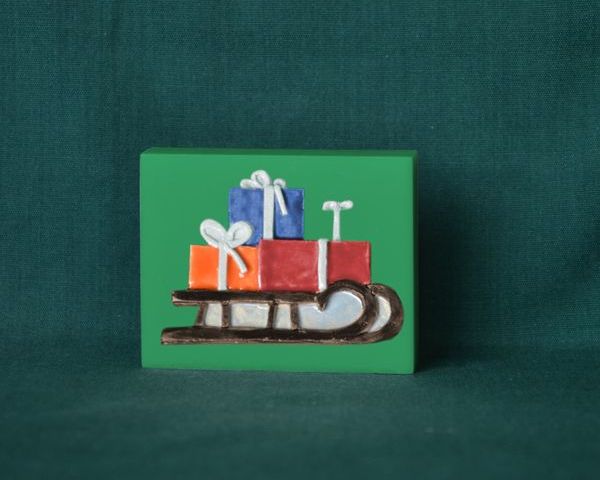 Sáňky - obdélník mini 6x4,8cm