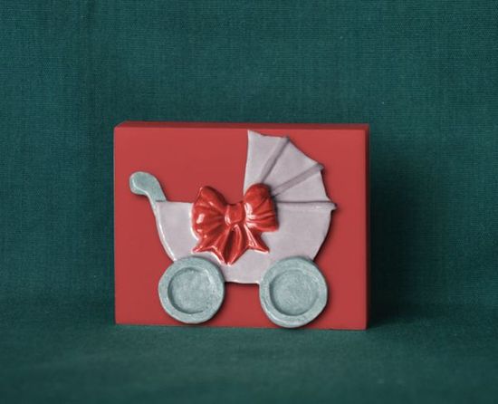 Kočárek - obdélník mini 6x4,8cm