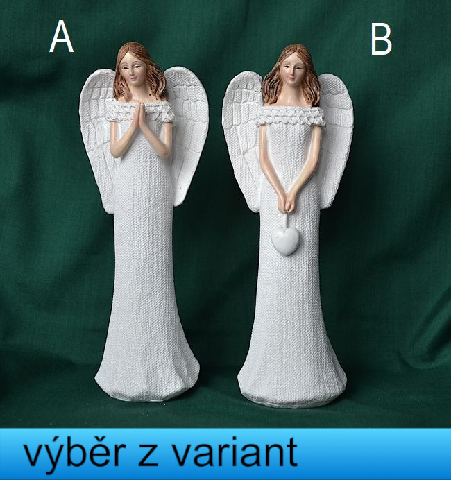 Anděl Juta s krajkou - výška 20cm