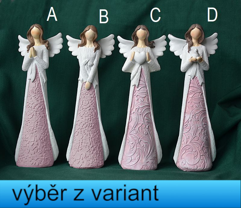 Anděl Juta dekor - výška 20cm