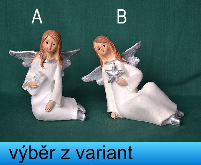 Anděl sedící - výška 8 a 7cm
