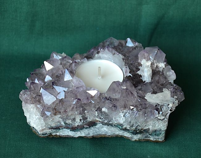 Forma svícen Krystal Achát, na MALOU čajovou svíčku, 13x9x6cm