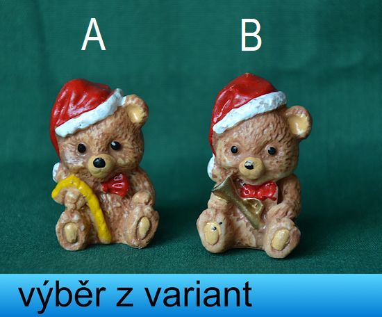 Vánoční medvídek, výška 4cm