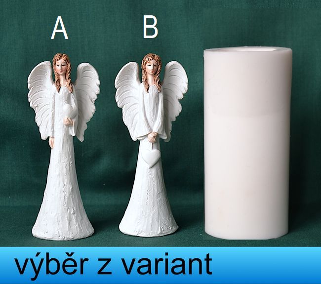Anděl se srdíčkem - výška 10cm
