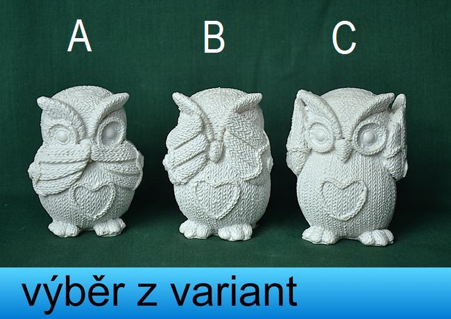Sova provázková - výška 6,5cm