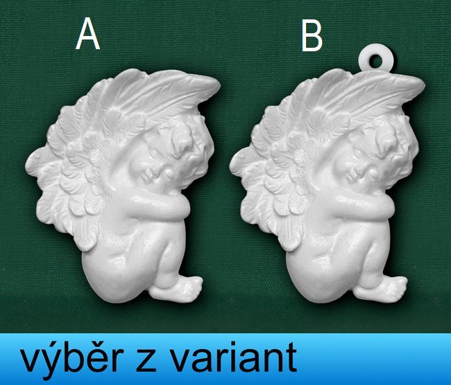 Relief Andělíček s vysokými křídly, výška 5,5cm