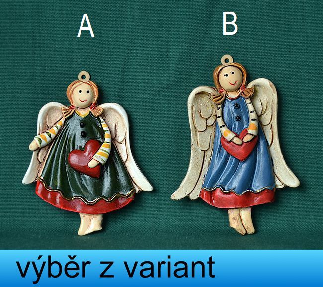 Relief Andělíček se srdíčkem - přívěsek, vel 5,5 a 6cm