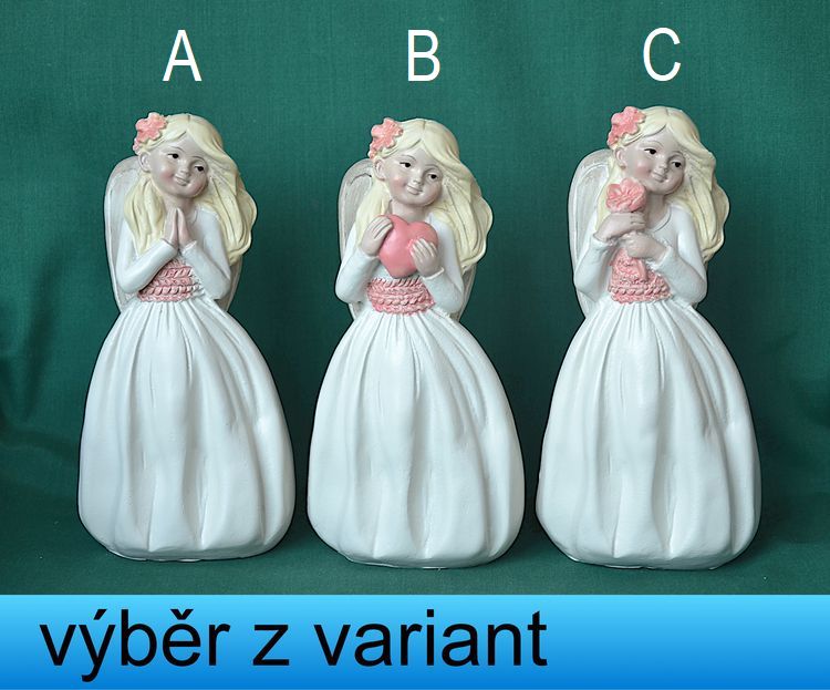 Andělka s nabíranou sukní - výška 15,5cm