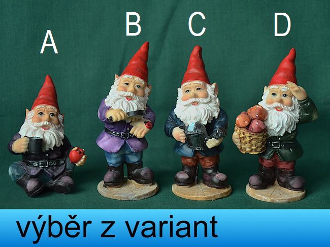 trpaslík - výška 6,5 a 9cm