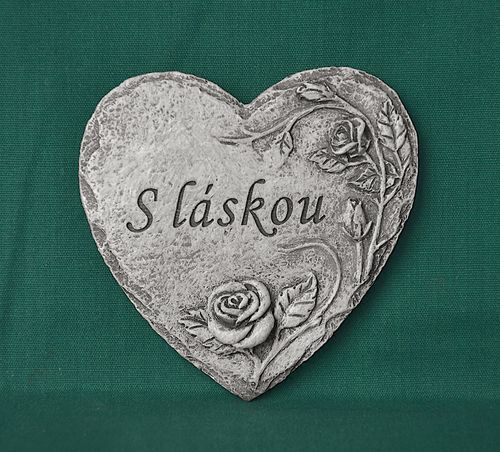 Relief Srdce S láskou - vel. 7,5x7,5cm