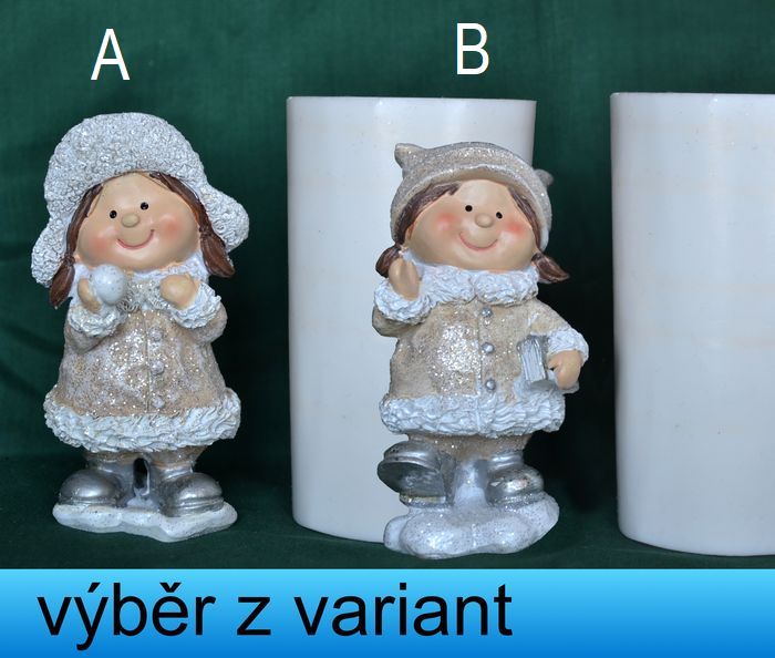 Děvčátko v kulichu výška 11,5 - 12cm