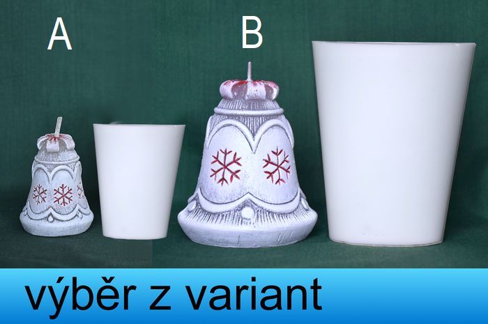 Vánoční zvoneček výška 4,5 a 8cm