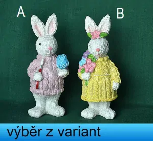 Zajíček pletený - výška 10,5cm