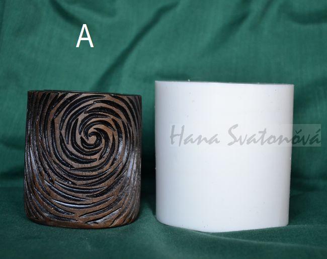 Válec dekor dřevo - výška 12cm