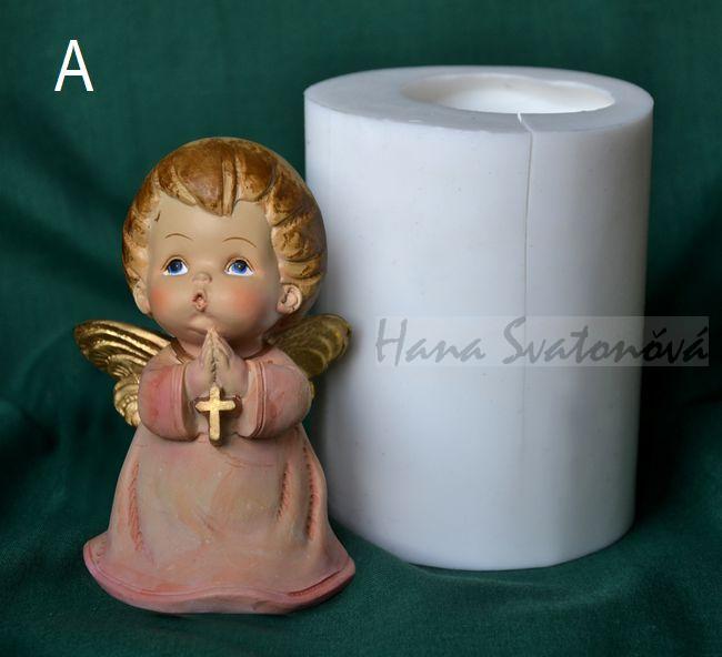 Andělíček buclatý s poselstvím - výška 10cm