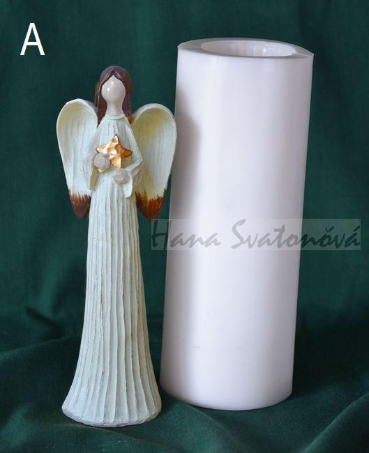 Anděl v bílém - výška 16cm