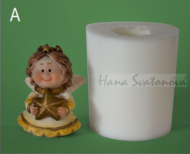 Andělka s hvězdou na čele - výška 4,5cm