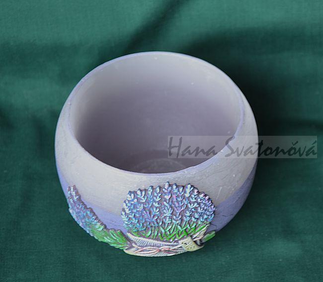 Cylindr levandule, velikost 11,5x9cm