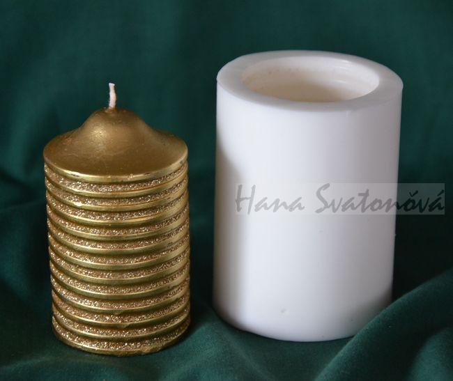 Válec zlatý - výška 7,7cm