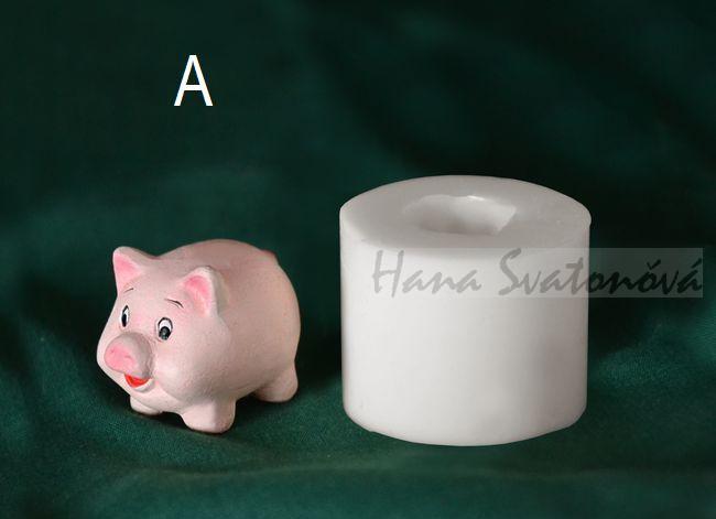 Prasátko pro štěstí - výška 2,5 a 5cm