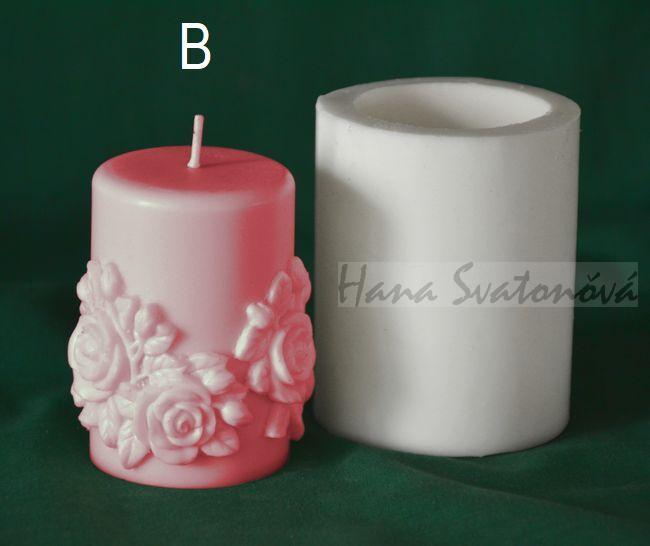 Válec Růže B - výška 7,5cm
