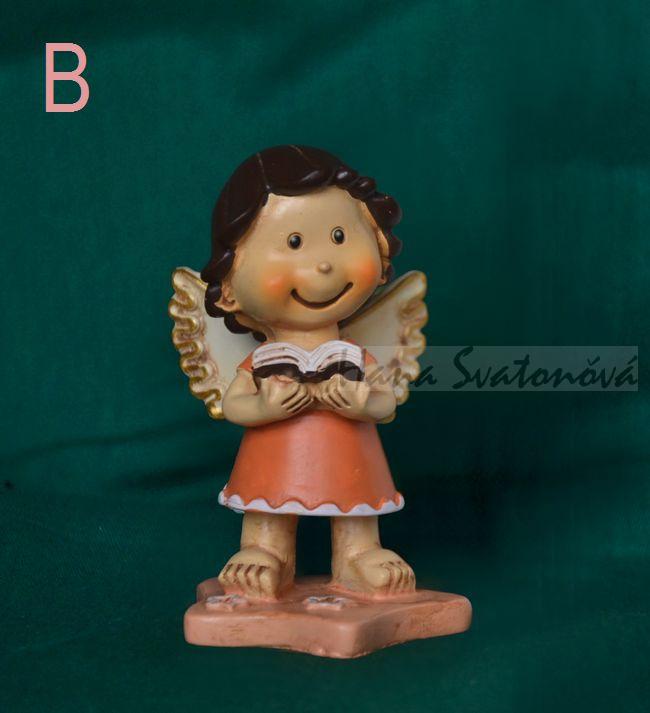 Andílek na hvězdě - výška 6,5cm