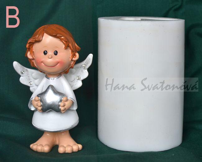 Andílek s hvězdičkou - výška 10cm