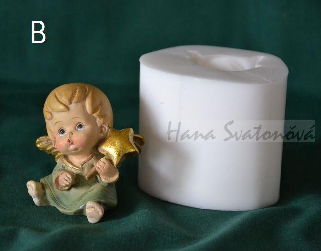 Andělíček buclatý - výška 5,5cm