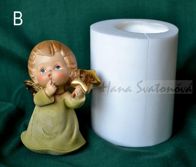 Andělíček buclatý s poselstvím - výška 10cm