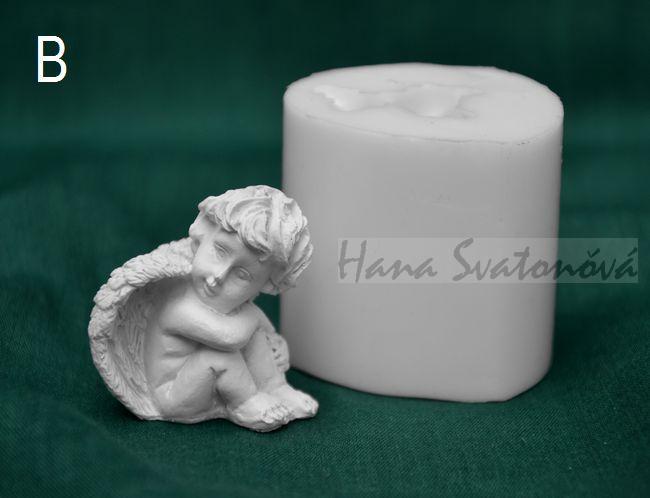 Andílek Mini se zaoblenými křídly - výška 3,5cm