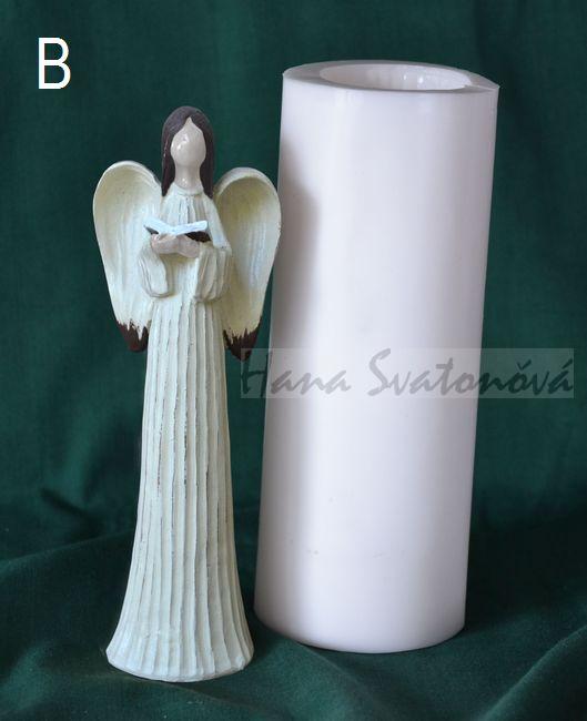 Anděl v bílém - výška 16cm