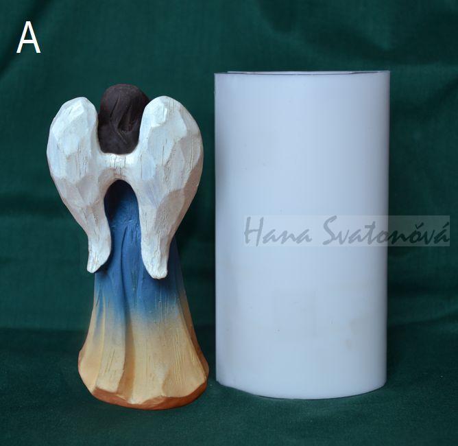Anděl s bílými křídly ll - výška 13cm