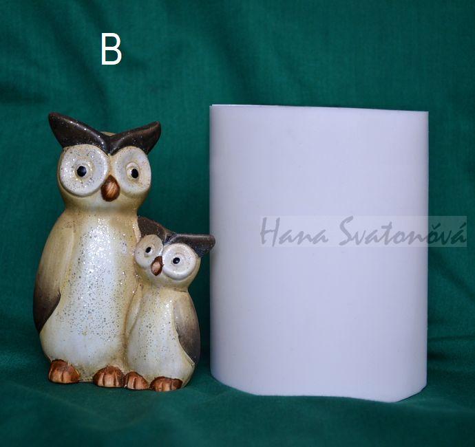 Sova štíhlá velká - výška 15,5cm