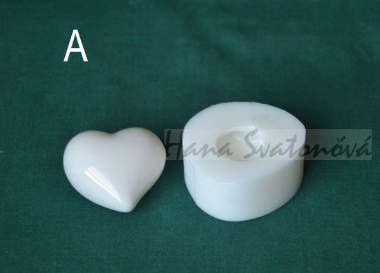 Srdce asymetrické vel. vel. 4,5x5x tloušťka 2cm