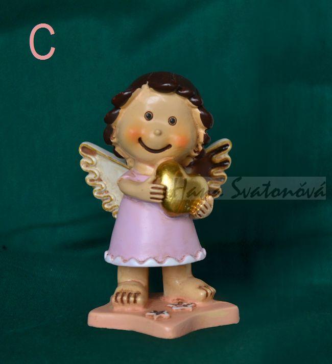 Andílek na hvězdě - výška 6,5cm