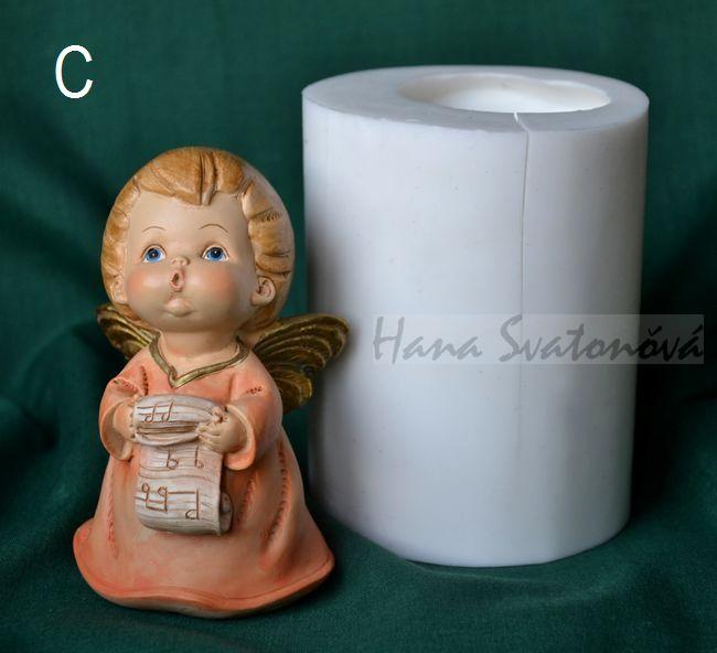 Andělíček buclatý s poselstvím - výška 10cm