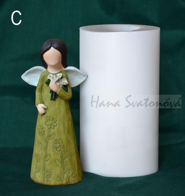 Anděl s bílými křídly - výška 12cm